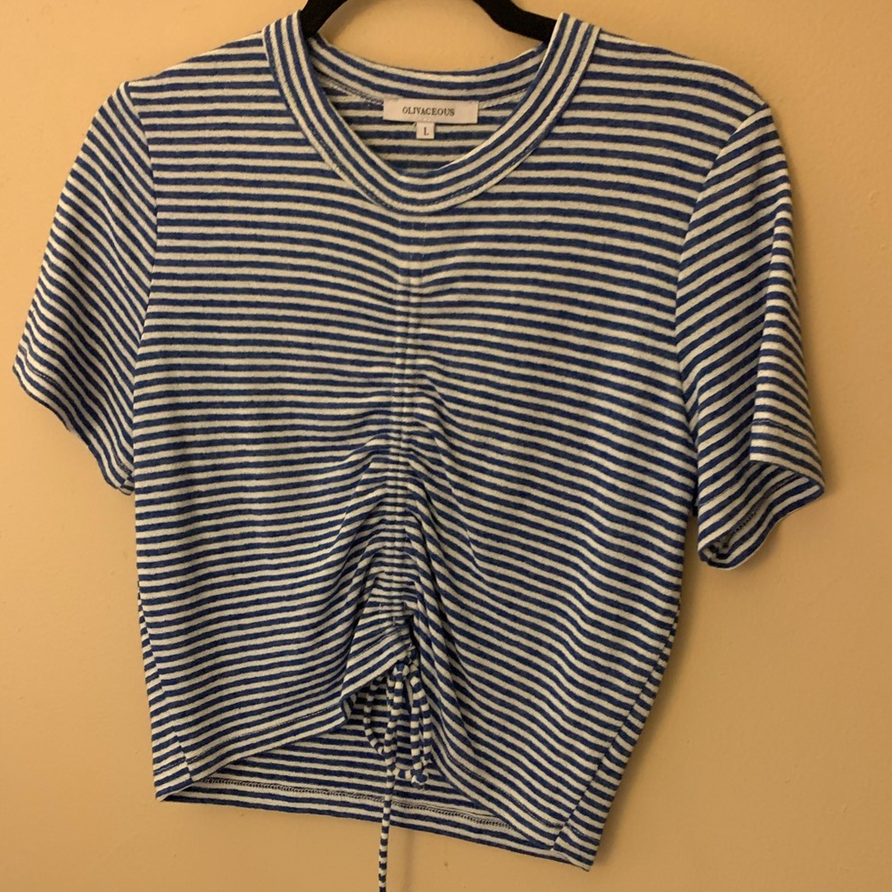 Ruched crop tee